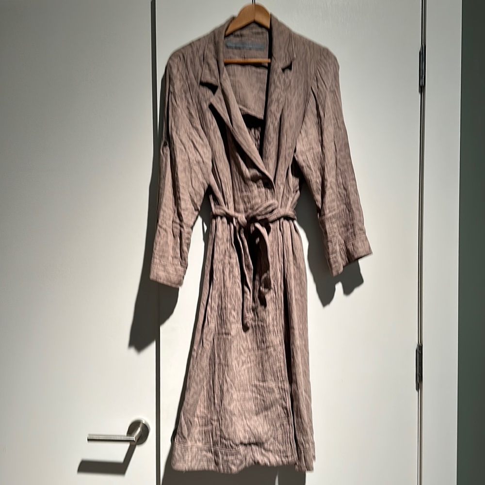 Raquel Allegra cotton jacquard trench